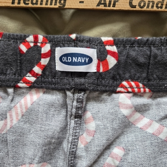 Old Navy Gray Pajama Pants with Candy Cane Print - Picture 3 of 6